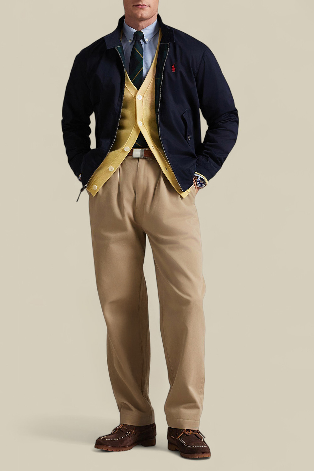 תמונת כל הלוק של ז'קט כותנה